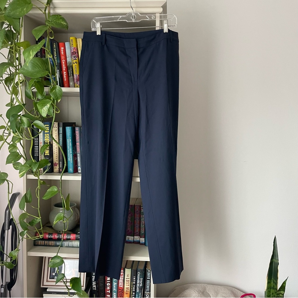 St John Blue Wide Leg Trouser Pants